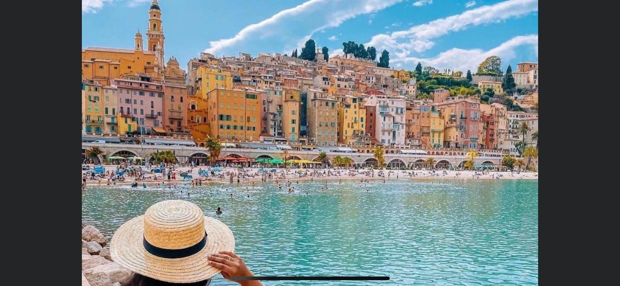 Menton Centre Vue Imprenable Sur Mer Et Jardin Bioves Luaran gambar
