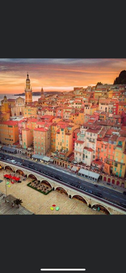 Menton Centre Vue Imprenable Sur Mer Et Jardin Bioves Luaran gambar