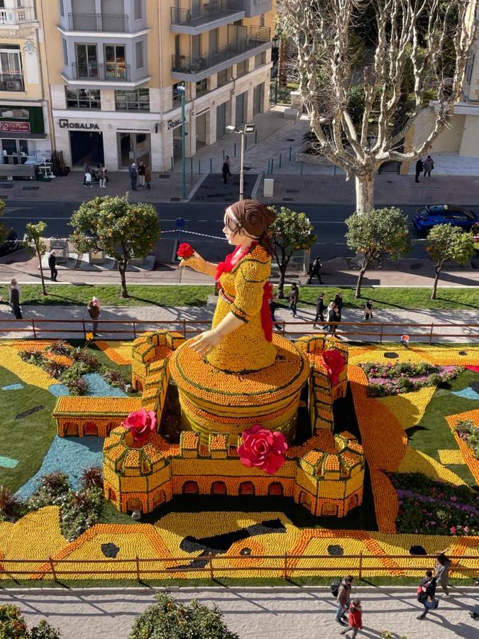 Menton Centre Vue Imprenable Sur Mer Et Jardin Bioves Luaran gambar