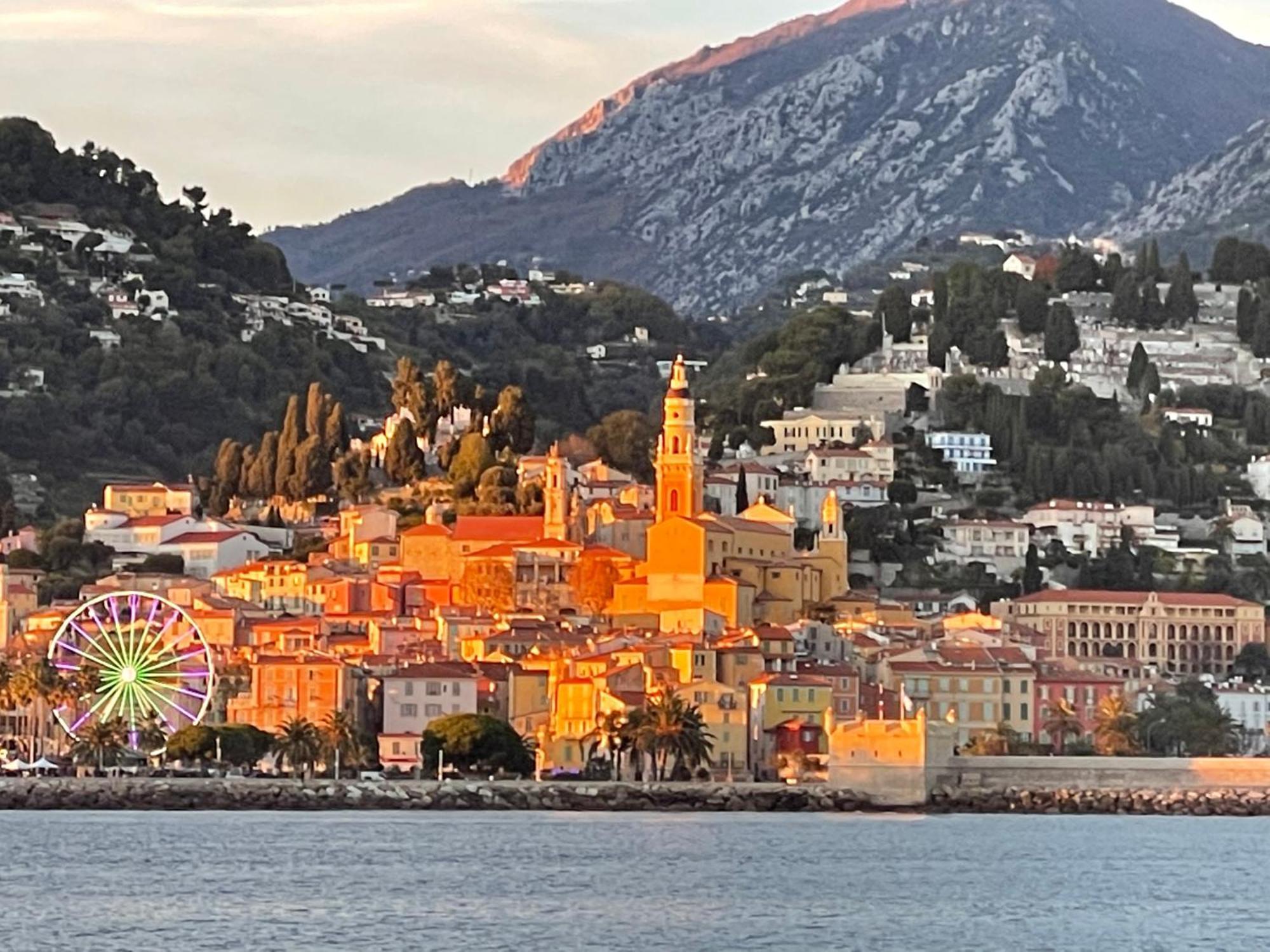 Menton Centre Vue Imprenable Sur Mer Et Jardin Bioves Luaran gambar