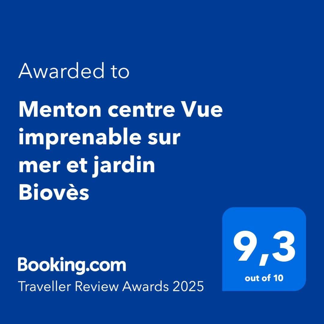 Menton Centre Vue Imprenable Sur Mer Et Jardin Bioves Luaran gambar